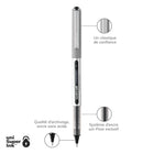 uni-ball – Stylos à bille roulante Vision – 0,7 mm – noir – paquet de 12  -Pointe fine de 0,7 mm