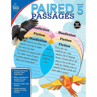 Livre numérique : Carson Dellosa - Paired Passages, 104890-EB, 5e année-Vous recevrez deux courriels : le premier confirmant la totalité de votre commande et le second comportant un lien de téléchargement. Vous pourrez utiliser le lien de téléchargement immédiatement ou plus tard, comme vous le voulez.
