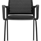 Offices to Go - Fauteuil d’invité Sparrow - Noir-Le produit comporte un bâti durable soudé à quatre pieds métalliques