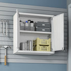 Manhattan Comfort - Armoire de garage moderne Fortress 30" - Blanc-Supports muraux inclus pour la durabilité du produit
