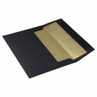 JAM Paper - Enveloppes d'invitation A8 doublées d'aluminium - 5,5 x 8,125 - lin noir avec feuille d'or - Paquet de 250-Couleur : lin noir avec doublure en feuille d'or / La feuille donne à l'enveloppe une brillance d'apparence naturelle