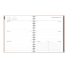 Mead - Agenda Lignes florales artisanales scolaire hebdomadaire/mensuel 2026-2027 couverture rigide - 11 po H x 9 po l - Multicolore - bilingue-Format des pages : 11 po H x 8 1/2 po l
