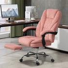 Vinsetto - Fauteuil de bureau massant inclinable à hauteur réglable et repose-pieds - rose-Utilisez le massage avec une télécommande filaire et rangez-la dans la poche latérale 