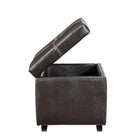 Modway - Treasure Vinyle rembourré Ottoman - Espresso-Vinyle rembourré