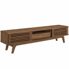 Modway - Render 70 po Meuble TV, Noyer-Meuble TV 70 po style milieu du siècle