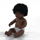 Miniland - Poupée bébé de 15 pouces - fille afro-américaine anatomiquement correcte-Légère odeur de vanille