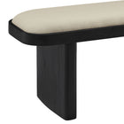 Modway - Iver 43" Bois rembourré Banc d’accent - Lin noir-7
