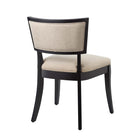 Modway - Pristine Tissu rembourré Chaises de salle à manger Ensemble de 2 - Beige-Capacité de poids : 500 lb.