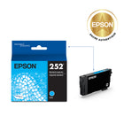 Epson - T252 Cartouche d'encre - Capacité standard - Cyan-Manipulation sans souci - impressions résistantes au maculage, à la décolouration et à l’eau