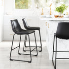 Zuo - Smart Tabouret de comptoir - Noir - Ensemble de 2-Assemblage requis