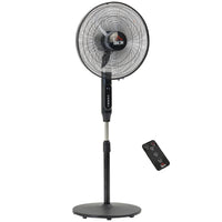 HOMCOM - Ventilateur sur pied 54 po H avec télécommande pour chambre à coucher - noir-Le ventilateur sur pied au look moderne convient pour le salon, la chambre ou le bureau 