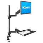Mount-It! - Support de moniteur réglable, pour écrans jusqu'à 32 pouces, noir-Le réglage en hauteur vous permet de travailler assis ou debout