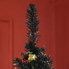 HOMCOM - Sapin de Noël artificiel 6' mince - décoration de fête - noir-La base est détachable pour un rangement facile 