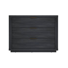 Manhattan Comfort - Table de nuit moderne Evelyn 32" à 3 tiroirs - gris charbon-Table de nuit moderne pour chambre et salon