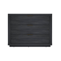 Manhattan Comfort - Table de nuit moderne Evelyn 32" à 3 tiroirs - gris charbon-Table de nuit moderne pour chambre et salon