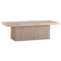 Hudson&Canal - Table basse rectangulaire Torren (122 cm de largeur) - Blanc aulne-Un design contemporain moderne pour votre salon, votre bureau et plus encore