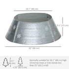 HOMCOM - Collier de Sapin de Noël 26" avec Motifs de Flocons de Neige Argenté-Fabriqué en acier sélectionné avec un revêtement électrophorétique et un revêtement en poudre 