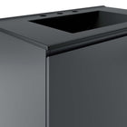 Modway - Bryn Fixation murale de 30" Vanette de salle de bain - Gris Noir-Assemblée requise