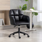 HOMCOM - Fauteuil de bureau pivotant à hauteur réglable - noir-Le coussin de siège rembourré offre du confort