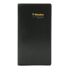 Blueline - 2027 agenda de poche mensuel 18 mois avec reliure reliure piqûre à cheval – 6 1/2 po x 3 1/2 po – couleurs assorties – bilingue-Un mois sur deux pages, un bloc par jour