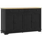 HOMCOM - Buffet 55,1 po L avec rangement - noir-Un grand espace de rangement garde votre maison organisée et propre 