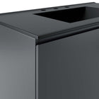 Modway - Bryn Support mural de 36" Vanette de salle de bain - Gris Noir-Assemblée requise