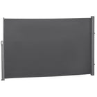 Outsunny - Store latéral rétractable 118 po x 71 po avec résistance aux rayons UV et au vent - gris-Stores latéraux flexibles pour une utilisation en extérieur et en intérieur
