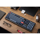 Keychron - V6 Max Interrupteur interchangeable RGB rétroéclairé version bouton - Interrupteur brun - Noir-Connectivité trois modes (2,4 GHz, Bluetooth et filaire) pour une utilisation polyvalente sur plusieurs appareils