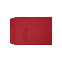 LUX - Enveloppes à fenêtre à bout ouvert, 9 x 12 po, rouge rubis, 50/boîte (LUX-1590-18-50)-Les enveloppes à fenêtre à bout ouvert de 9 x 12 po sont idéales pour envoyer des documents, des catalogues, du publipostage, du matériel promotionnel et des brochures
