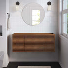 Modway - Render 48" Armoire de lavabo compatible avec un seul lavabo (non inclus) - Noyer-MDF et panneau de particules