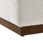 Modway - Tilden Boucle carré 17" Rembourré Ottoman - Noyer des nuages-8