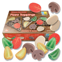 Yellow Door - Pierres de jeu sensorielles - Garnitures de pizza-Les pizzaiolos en herbe adoreront créer les pizzas de leur choix à l’aide de ces sculptures alimentaires durables.