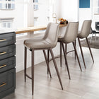 Zuo - Magnus Tabouret de comptoir - Brun/Noyer - Ensemble de 2-Assemblage requis