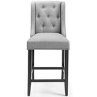 Modway - Baronet Tissu rembourré Tabouret de comptoir - Gris clair - Ensemble de 2-Assemblée requise