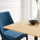 Modway - Lippa 28 po Carré Bois Table à manger, Noir Naturel-Sièges 2