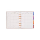 The Happy Planner - Planificateur daté format classique 2026–2027 à reliure à disques - 9-3/4 po x 5-5/16 po - Palmiers rêveurs ivoire-Propose de belles couvertures et des intercalaires mensuels à onglets ornés d’un motif palmier côtier apaisant