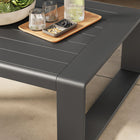 Modway - Lirienne Terrasse extérieure Aluminium Table basse - Gris-Conception résistante aux intempéries