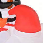 HOMCOM - Décoration de Noël de 7ft avec ours polaire et deux pingouins décoration gonflable - Blanc-Matériau : tissu de polyester 