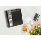 Kiera Grace - Album Lea à 200 pochettes – 4 po x 6 po - Noire-Couverture noire durable au style classique et épuré