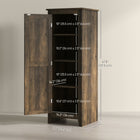 HOMCOM - Armoire de cuisine garde-manger 48 po avec porte de grange - grain de bois brun-Style ferme avec porte de grange qui complète tout décor de cuisine 