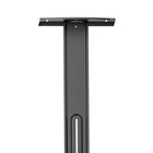 Kanto - Chariot à roulettes pour téléviseurs de 37 à 86 po avec étagères réglables - Noir-Un système de verouillage pour les quatre roues peut être verrouillé et déverrouillé avec le pied