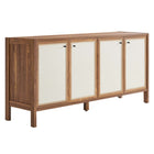 Modway - Capri Grains de bois de 65" Armoire de rangement de buffet - Noyer-Stratifié à grain de bois