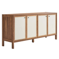 Modway - Capri Grains de bois de 65" Armoire de rangement de buffet - Noyer-Stratifié à grain de bois