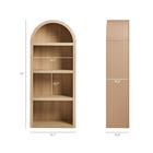 Modway - Caleb 4e Étagère Arqué Vitrine - Basané-Quatre étagères ouvertes