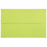 JAM Paper - Enveloppes d'invitation colorées A10 - 6 x 9,5 - vert lime ultra - Paquet de 50-Nos enveloppes sont fabriquées à partir de papier de 24 lb et comportent une fermeture en gomme à rabat droit avec une finition lisse
