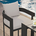 Modway - Tahoe Terrasse extérieure Aluminium pour patio Chaise de bar - 44,5 po - Blanc-Sièges à hauteur de bar