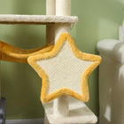 PawHut - Arbre à chat 63 po - tour thème étoile et lune pour chats d’intérieur-Thème lune et étoile qui s'harmonise avec la décoration intérieure 