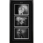 RUSH Triple Black & White Photo Collage Vertical - Impression encadree - 19" x 36"-Qualité supérieure - music memorabilia