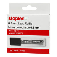Staples - Mines de rechange pour portemine - 0,5 mm - HB - Paquet de 144-Pour la plupart des portemines 0,5 mm