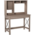HOMCOM - Bureau d'ordinateur avec rangement - 41,3 po L x 19,7 po l x 54,1 po H - marron-Trois étagères et deux compartiments ouverts augmentent la capacité de rangement